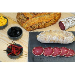 Saucisson séché dans la cendre